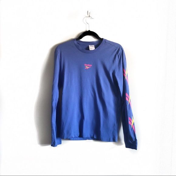 Reebok Long Sleeve T-Shirt With Vector Logo Sleeve - Picture 5 of 9